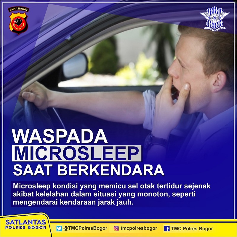 Flayer TMC POlres Bogor: Microsleep / @RadioElshinta