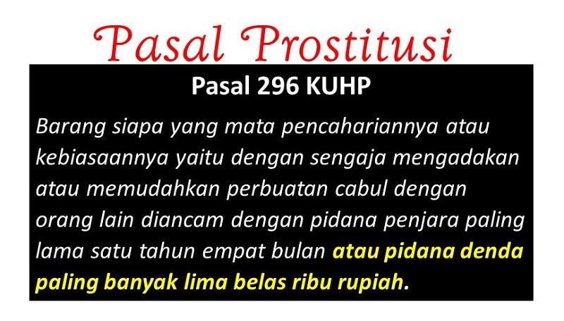 Pasal 296 KUHP / Clakclik.com